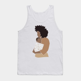 Abstract pregnant mother silhouette Illustration Tank Top